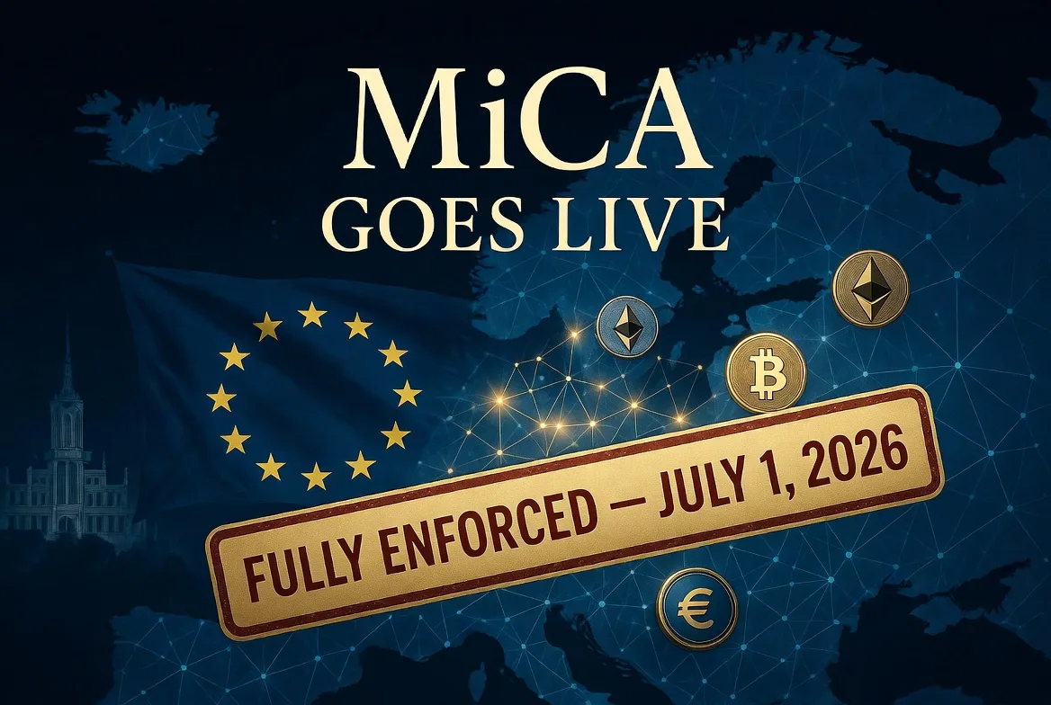 MiCA's July 1 Deadline Lands: Europe's Crypto Rulebook Is Now Fully in Force